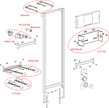 Монтажная рама для писсуара