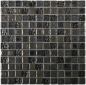 Мозаика стеклянная с камнем Morocco (чип 8*23*23) 300*300(11шт-0.99м2), м2