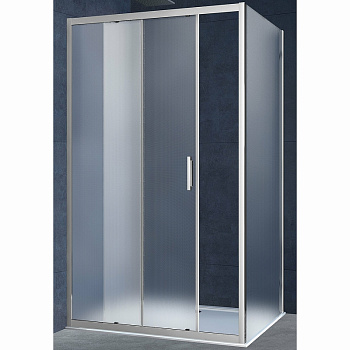 Душевой уголок Alpha VSR-3AL9012MT, 1200*900, хром, стекло текстурное