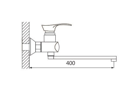 Смеситель для ванны латунь, хром S5272