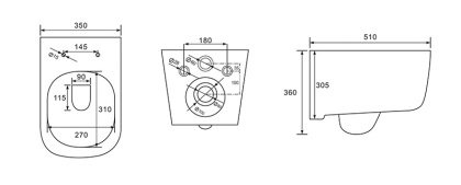 Подвесной унитаз Акватек Дива AQ2012-00 Подвесной унитаз Акватек Дива AQ2012-00