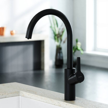 310721300  Eclipce Смеситель Для кухни, с фильтрацией C - излив, чёрный