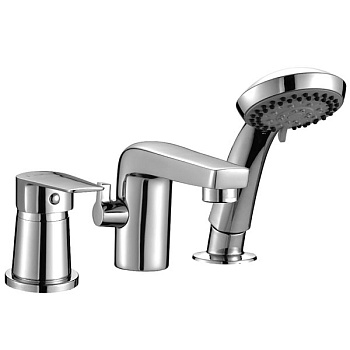 Смеситель Rossinka S35-39 на борт ванны на 3 отверстия