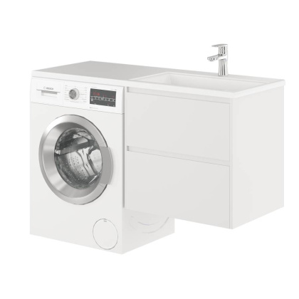 Тумба с раковиной подвесная  Creto Cafor White 130 правосторонняя