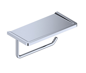 Держатель туалетной бумаги с полочкой для телефона, 18х8,8х9 см, хром, K-1325