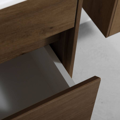 База под раковину Chiara 600 подвесная, 1 выкатной ящик soft-close, T.Oak