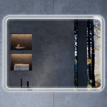 Зеркало LED VLM-3MA800 800х600 c сенсорным выключателем и диммером Зеркало LED VLM-3MA800 800х600 c сенсорным выключателем и диммером