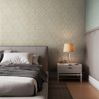 Обои виниловые Палаццо мотив, зеленый