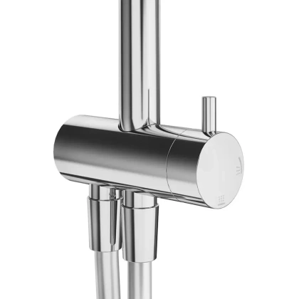 Душевая колонна круглая FONTE на 2 потока без смесителя, хром