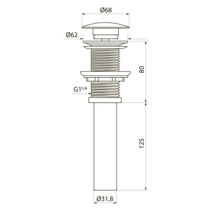 Выпуск Point PN000Z1, без перелива, хром Выпуск Point PN000Z1, без перелива, хром