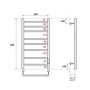Полотенцесушитель электрический Point Аврора PN10848B П8 400x800 диммер справа, черный Полотенцесушитель электрический Point Аврора PN10848B П8 400x800 диммер справа, черный
