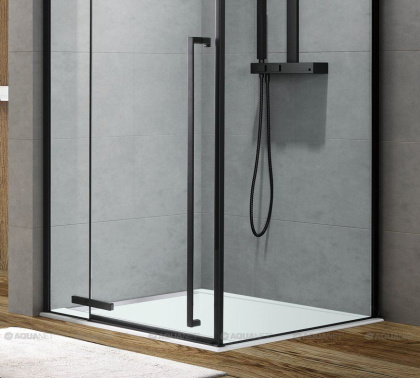 Душевой уголок Aquanet Ideal AE-AXC92MB-S-B 1200x900, прозрачное стекло Душевой уголок Aquanet Ideal AE-AXC92MB-S-B 1200x900, прозрачное стекло