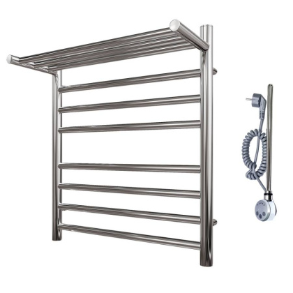 Полотенцесушитель электрический Point Аврора PN10156SPE П7 500x600 с полкой левый/правый, хром Полотенцесушитель электрический Point Аврора PN10156SPE П7 500x600 с полкой левый/правый, хром