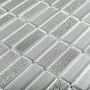 Мозаика стеклянная Silver Light 300*300 (чип 4*15*48)(22шт.-0,99м2), м2