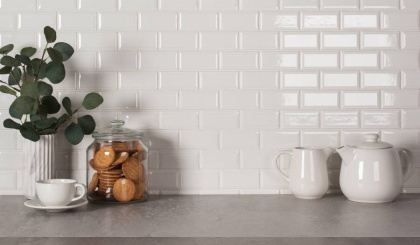 Керамическая мозаика, Metro White Glossy 45х95, Brick & Metro