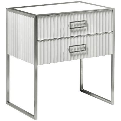 Тумба MONACO 80см h74см белая глянец + хром под раковину чашу 867-080-WCR Boheme