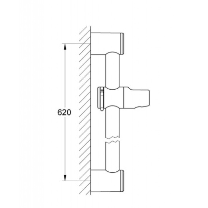 Душевая штанга GROHE Relexa neutral 600 мм, хром (28620000) Душевая штанга GROHE Relexa neutral 600 мм, хром (28620000)