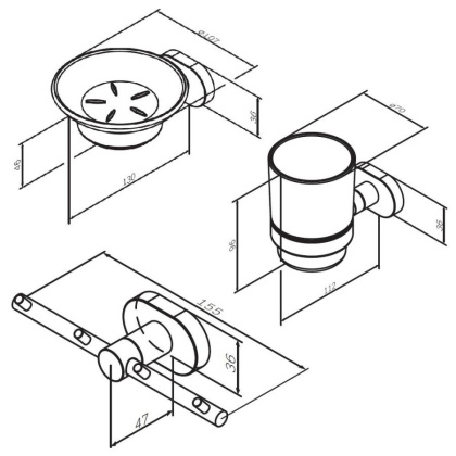 Набор аксессуаров для зоны красоты AK74B0403W