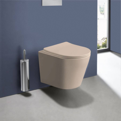 Унитаз подвесной Piatti VT1-11SMC, цвет капучино матовый, ультратонкое soft-close сиденье Унитаз подвесной Piatti VT1-11SMC, цвет капучино матовый, ультратонкое soft-close сиденье