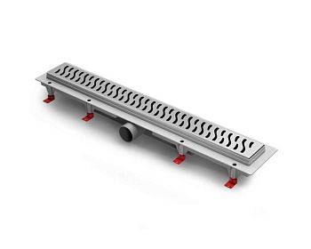 Душевой лоток 75 см Creto Zigzag CRE-750 ZH-50 с решеткой, хром Душевой лоток 75 см Creto Zigzag CRE-750 ZH-50 с решеткой, хром