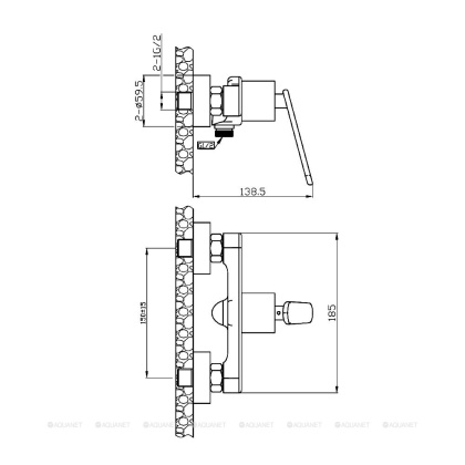 Смеситель для душа Agger Beauty A2620000 Смеситель для душа Agger Beauty A2620000