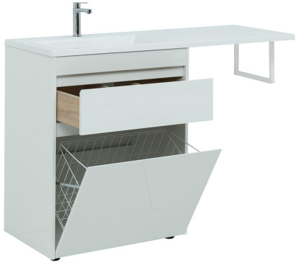 Тумба под раковину Aquanet Токио 68 белый (напольная, 1 ящик)