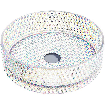 Умывальник чаша накладная круглая (цвет неон) Cristal 360*360*112мм Умывальник чаша накладная круглая (цвет неон) Cristal 360*360*112мм