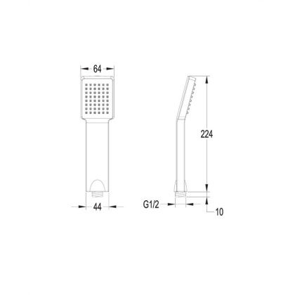 Душевая лейка OMNIRES ANGEL-RCR (хром)