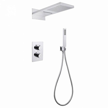 Душевая система ABBER Weiss Insel AF8052 скрытого монтажа без излива, термостат, хром Душевая система ABBER Weiss Insel AF8052 скрытого монтажа без излива, термостат, хром