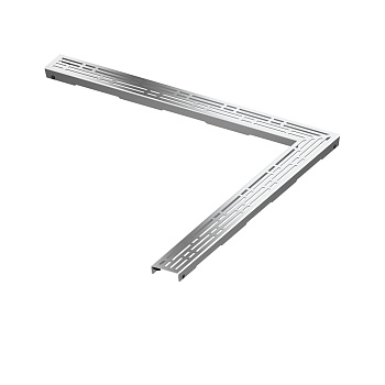 Декоративная решетка TECEdrainline "basic" нержавеющая сталь, глянец, для углового душевого канала 90°, 1000 х 1000