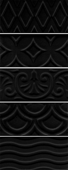 16016 Плитка настенная 16016 Авеллино черный структура микс 7,4*15*6,9 (88шт/0,98м2)