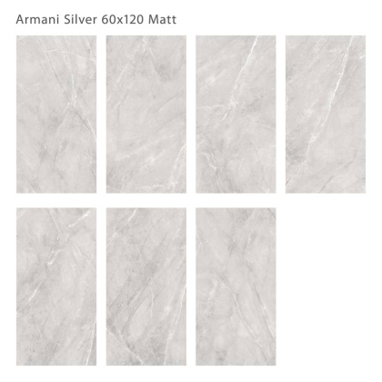 Керамогранит матовый ARMANI SILVER 60x120 MATT, Silk 60х120