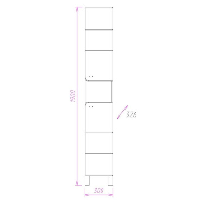 Пенал Onika Стиль 30 напольный, белый/ясень шимо, универсальный Пенал Onika Стиль 30 напольный, белый/ясень шимо, универсальный