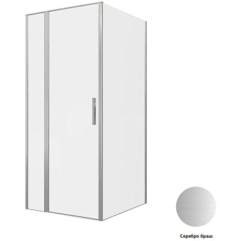 Душевой уголок Allen Brau Priority 90x100 3.31026.BA + 3.31047.BA серебро браш