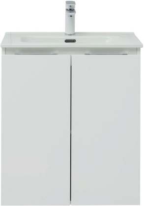 Тумба под раковину Aquanet Алвита New 60 2 дверцы, белый матовый