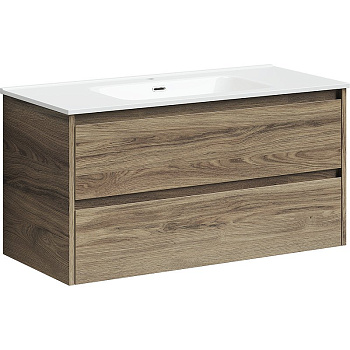 Тумба подвесная SANCOS Libra 990х450х500, c двумя ящиками оснащенными доводчиками, дуб чарльстон, арт. LB100ECH Тумба подвесная SANCOS Libra 990х450х500, c двумя ящиками оснащенными доводчиками, дуб чарльстон, арт. LB100ECH