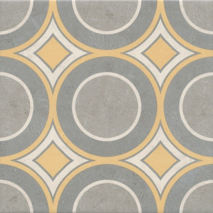 Декор VT\A466\5009 Эрмитаж 7 желтый/оранжевый/серый 20см*20см*6,9мм (1уп/10шт/)матовый, шт