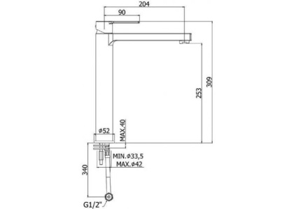 Смеситель для раковины Paffoni Ringo RIN081NO