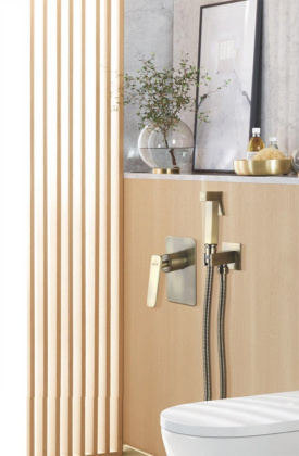 Гигиенический душ со смесителем Rose R1605Q, бронза