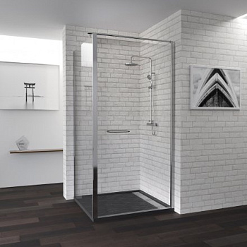 Душевой уголок RGW PA-48, 04084899-11, 90 х 90 x 185 см, дверь распашная, стекло прозрачное, хром, с полотенцедержателем