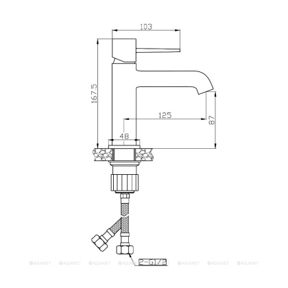 Смеситель для раковины Orange Karl M05-021b черный Смеситель для раковины Orange Karl M05-021b черный