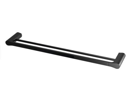 Держатель полотенец Glan двойной, 64х3х11,5 см, черный, K-5140