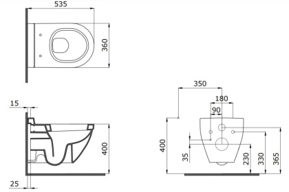 Чаша унитаза подвесного Bocchi Taormina Arch 1012-007-0129 жасмин Чаша унитаза подвесного Bocchi Taormina Arch 1012-007-0129 жасмин