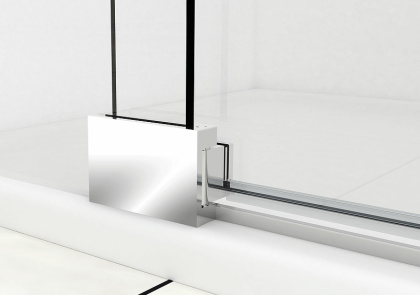 Душевая дверь Extra VDP-1E1112CLB, 1100/1200, черный, стекло прозрачное