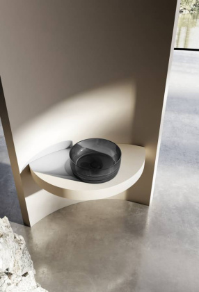 Раковина накладная прозрачная ABBER Kristall AT2804Onyx Раковина накладная прозрачная ABBER Kristall AT2804Onyx