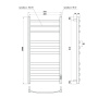 Полотенцесушитель электрический Point Антея PN17850W П10 500x1000, диммер справа, белый Полотенцесушитель электрический Point Антея PN17850W П10 500x1000, диммер справа, белый