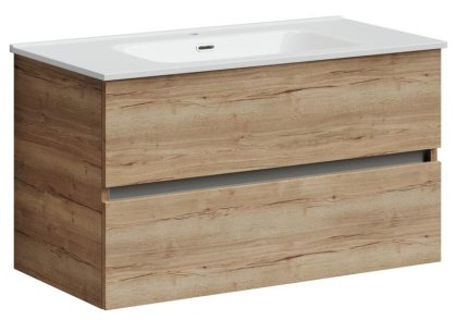 Тумба подвесная SANCOS Urban 890х450х550, c двумя ящиками оснащенными доводчиками, дуб галифакс натуральный , арт. UR90EG Тумба подвесная SANCOS Urban 890х450х550, c двумя ящиками оснащенными доводчиками, дуб галифакс натуральный , арт. UR90EG