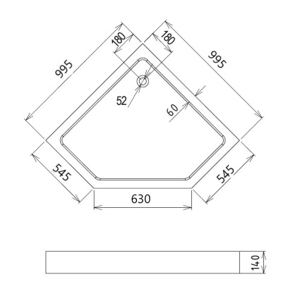 Душевой поддон Gemy ST11T Душевой поддон Gemy ST11T