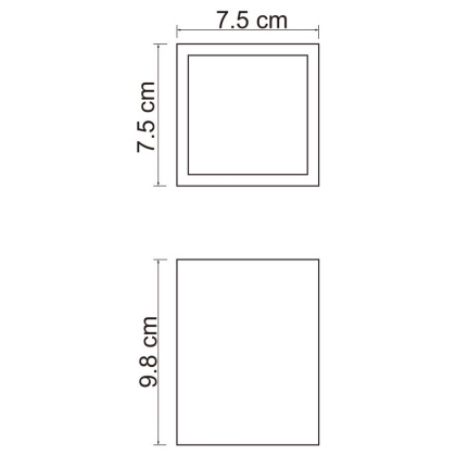 Стакан для зубных щеток Leine, 7,5х9,8х7,5 см, белый, K-3828