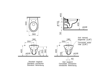 Унитаз подвесной VitrA Normus 6855B003-0101 белый Унитаз подвесной VitrA Normus 6855B003-0101 белый